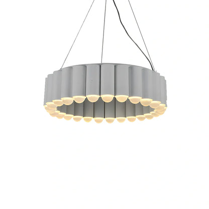 Nordic fish chandelier with electroplated aluminium and PMMA shade in gold, silver, black, or white finish