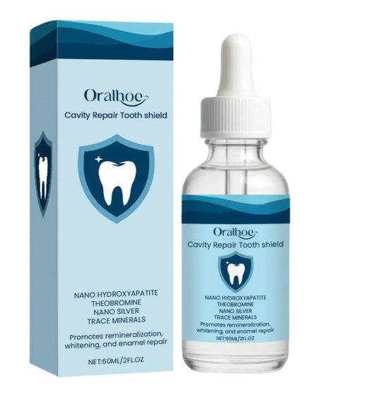 60ml bottle of dental restorative fluid with hydroxyapatite and theobromine for enamel support