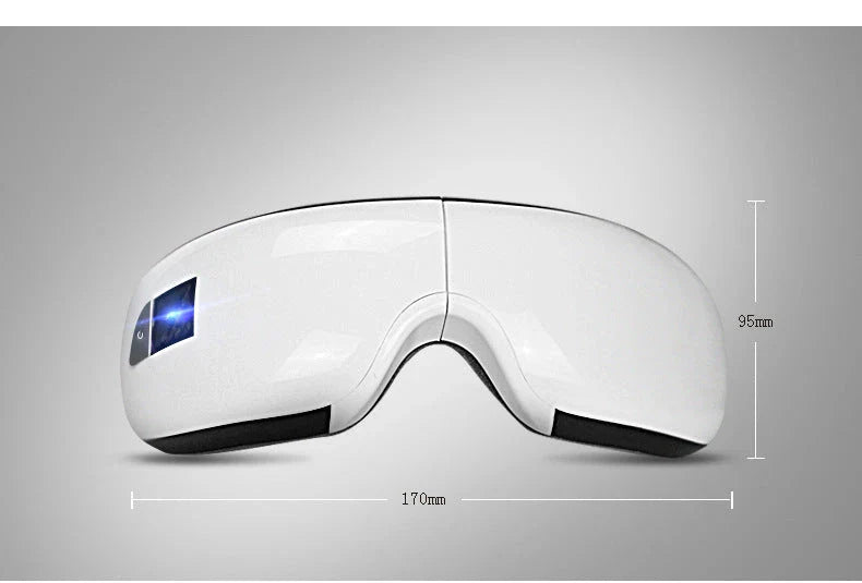 Bluetooth Eye Massager with Hot Compress, Air Pressure Massage, and Soothing Music for Relaxation and Eye Care