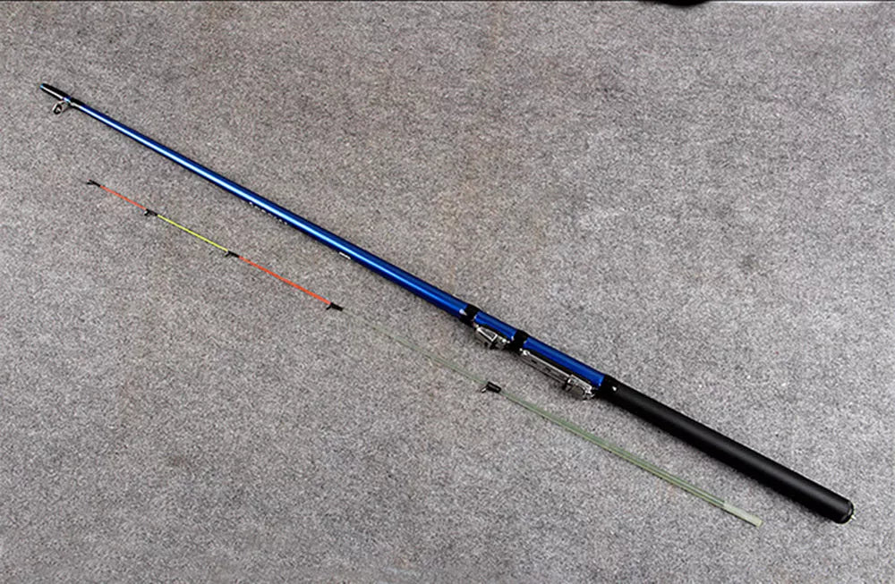 Blue FRP fishing rod boat raft rod with hard tuning, lengths 1.5m and 1.3m