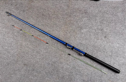 Blue FRP fishing rod boat raft rod with hard tuning, lengths 1.5m and 1.3m