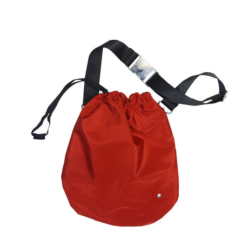 Stylish nylon drawstring waist bag in various colors for hands-free convenience and fashionable everyday carry