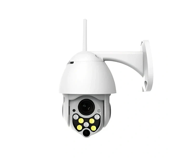 Outdoor dome WiFi surveillance camera with 1080p resolution and 15m infrared night vision capability