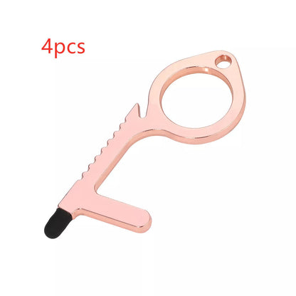 Alloy protective door opener keychain in various colors