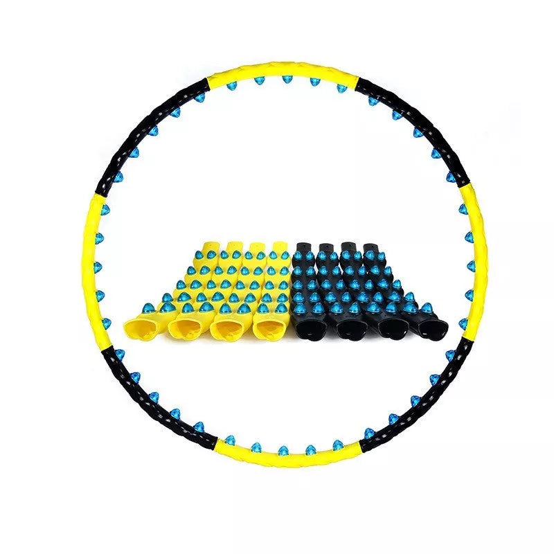 Yellow Magnetic Therapy Hoop for weight loss and fitness, 108cm in diameter