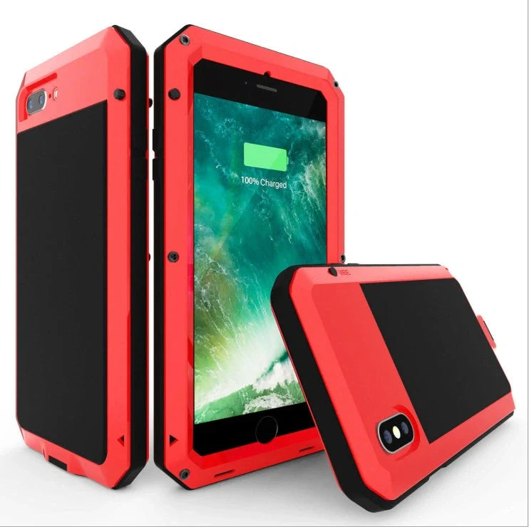Metal iPhone case for iPhone 11 series in various colors, offering durable aluminum protection