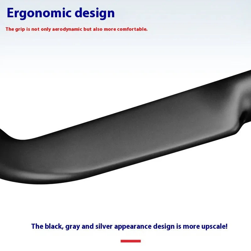 Carbon fibre road bicycle handlebar with double line design in red and black colour options