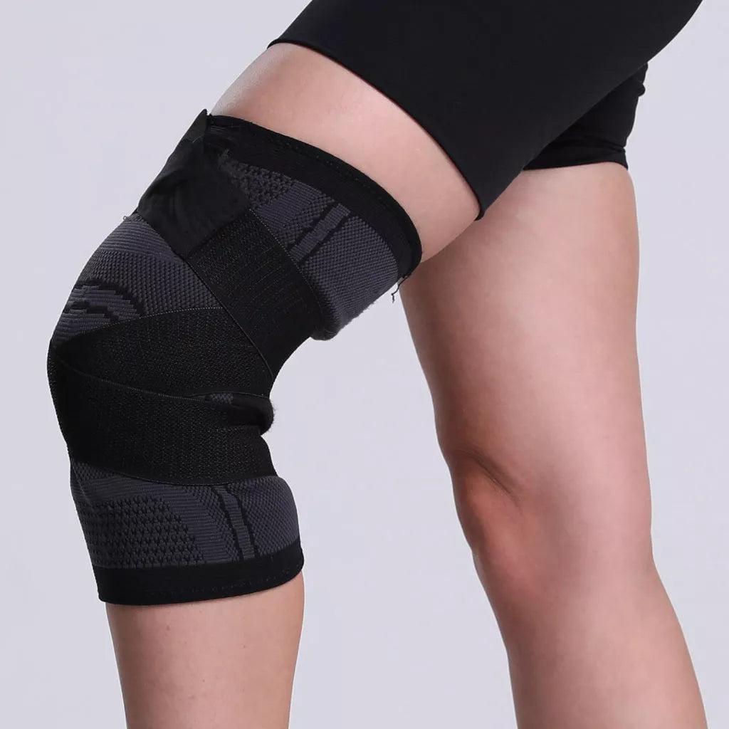 Nylon knitted knee pad for sports and fitness in various colors and sizes