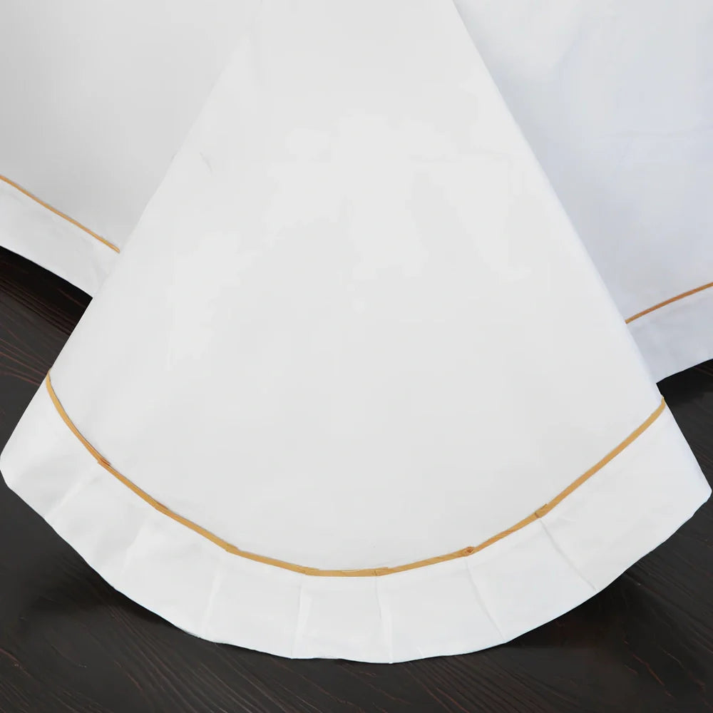 Four-piece 100% cotton bedding set in plain pattern, twill weave, 200x230cm fitted sheet for double bed