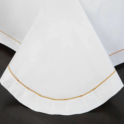 Four-piece 100% cotton bedding set in plain pattern, twill weave, 200x230cm fitted sheet for double bed