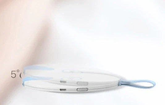 Compact USB-powered baby bottle sterilizer in blue and pink options