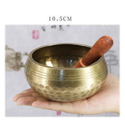 Harmonious Tibetan Singing Bowl - Copper Meditation Bowl with Vibrant, Soothing Tone