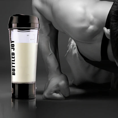 USB electric protein shaker bottle with automatic mixing technology and waterproof design