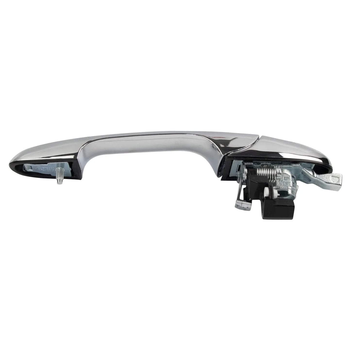 Black car door handle replacement part for a Fiat 500 vehicle.