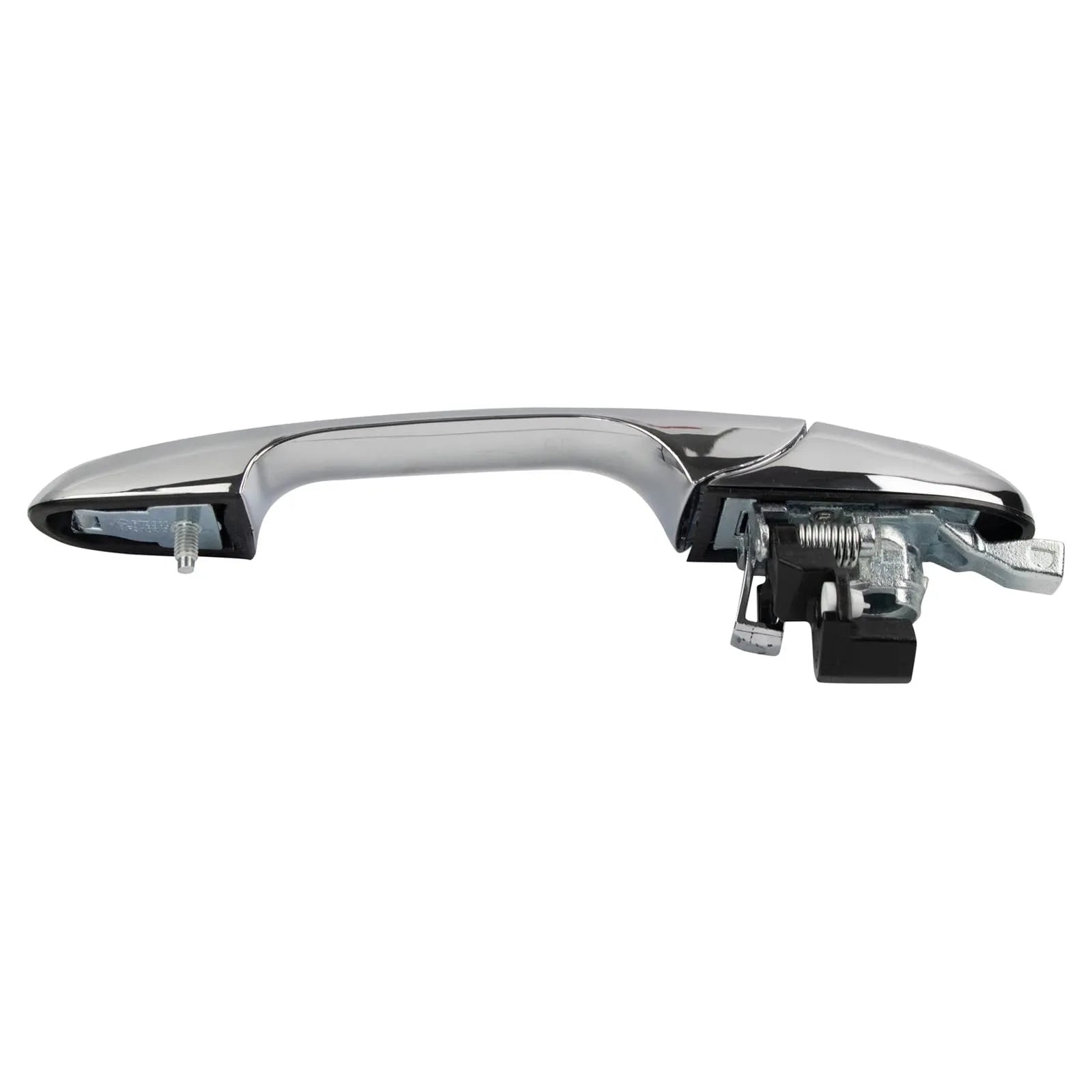 Black car door handle replacement part for a Fiat 500 vehicle.