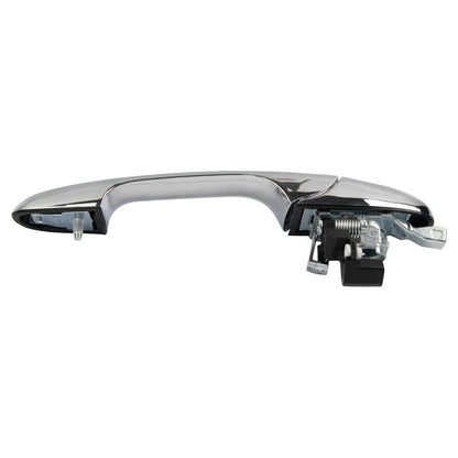 Black car door handle replacement part for a Fiat 500 vehicle.