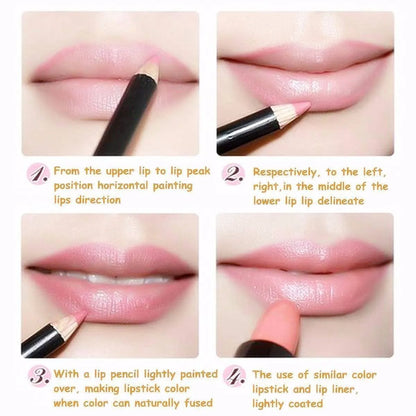 12-piece lip liner pencil set in 12 colours for lips, eyes and brows, waterproof multi-functional makeup pencils