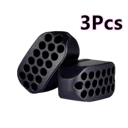 Compact black silicone jaw trainer for muscle shaping, food-grade material, portable at 5cm size for daily facial exercises