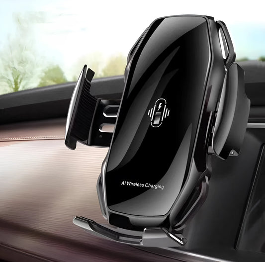 Car dashboard mobile phone holder with flexible neck and USB charging port in multiple colours