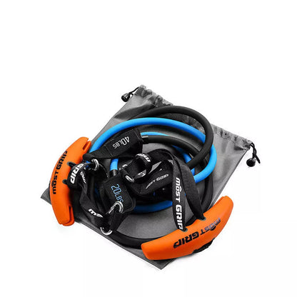 Nylon resistance band handles with 1-meter elastic rope for gym training