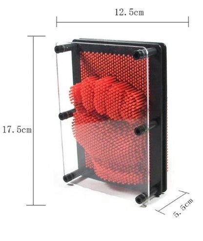 Customizable 3D Sculpture Frame with array of blunt pins for capturing intricate 3D details of any object or body part