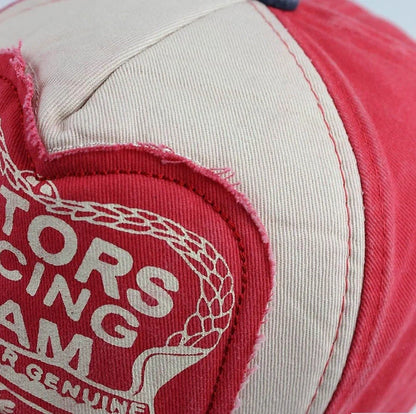 Multicolor cotton baseball hip hop cap with adjustable snapback and 7cm visor