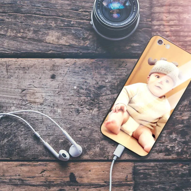 iPhone case with raised bumper edge protecting camera and screen, precision cut-outs for ports