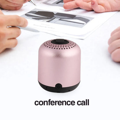 Hieha XQ11 cylindrical portable Bluetooth speaker in black, gold, pink, red, or silver.