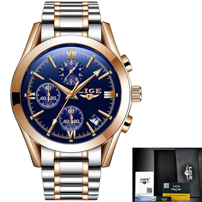 Sports quartz watch with 30M waterproof and mineral glass mirror