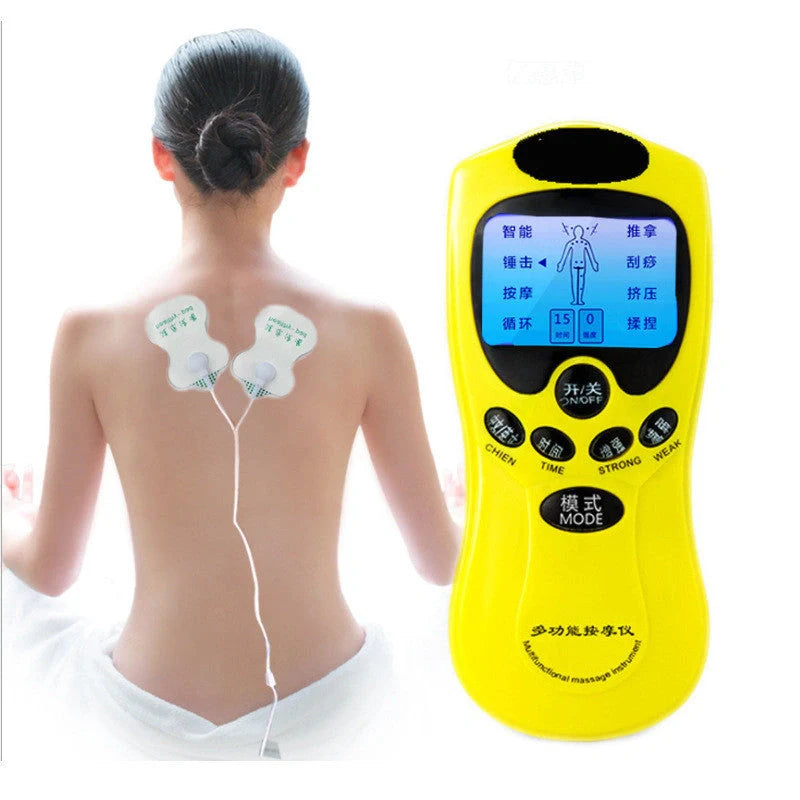 Mini digital portable multifunctional massage instrument with LCD screen in various colors