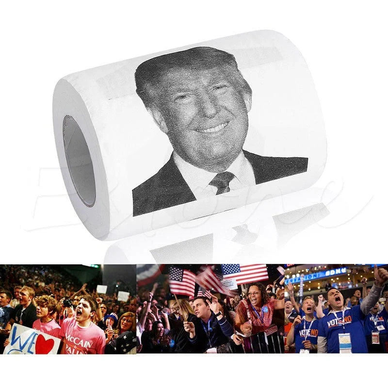 Hillary Donald Trump Roll It 2-ply toilet paper with 240 knots per roll