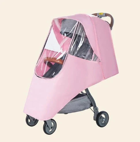 Cozy and waterproof baby stroller cover made of high-quality linen fabric, providing all-weather protection for your little one