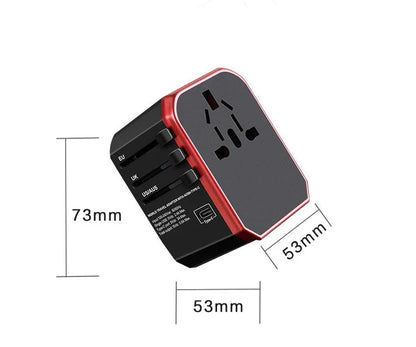 Universal USB Travel Adapter Charger with 4 USB Ports and 5600mAh Battery for Simultaneous Fast Charging in over 150 Countries