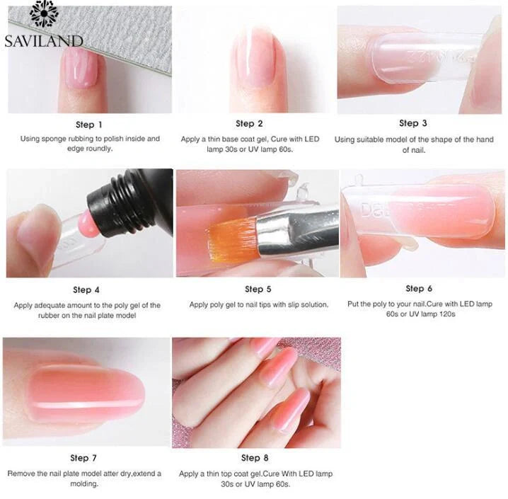 15g colored crystal nail extension glue with UV protection in various colors