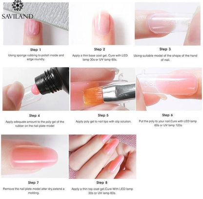 15g colored crystal nail extension glue with UV protection in various colors