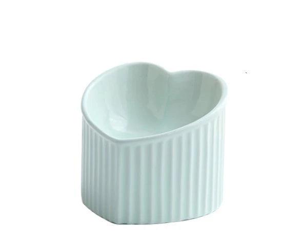 Elevated Ceramic Pet Bowl with Angled Design for Comfortable and Hygienic Feeding