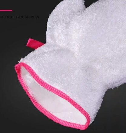 Thick microfiber dishwashing gloves for heavy-duty cleaning, one size fits hands 7-10cm wide