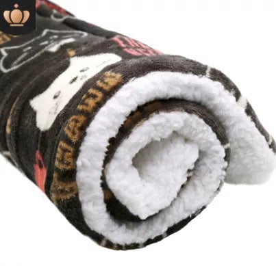 Coral cashmere pet mat for cats and dogs in various sizes and colors