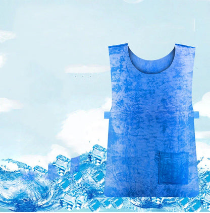 Unisex Iced Vest in blue for summer heat relief, 61x40cm