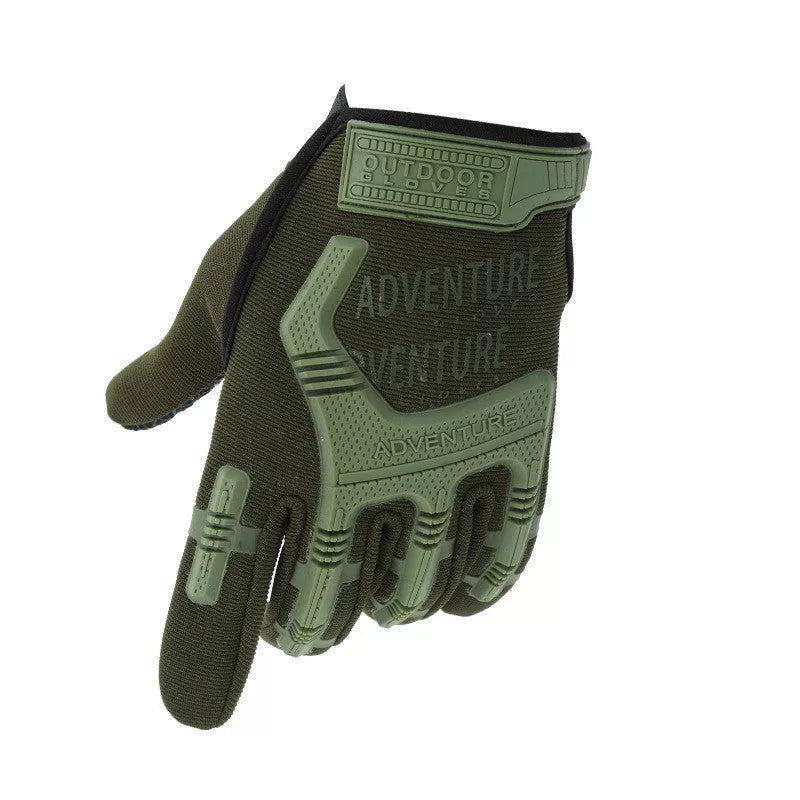 Camouflage full finger gloves for outdoor activities with durable staircase cloth and microfiber fabric