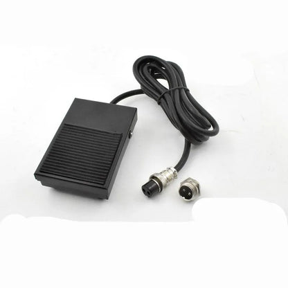 Metal welding foot switch pedal with rubber pads and 1.8 metre cable attached