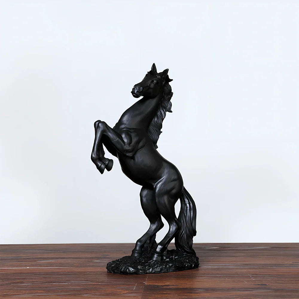 European style resin animal ornament 18x31.5cm black copper white home decoration