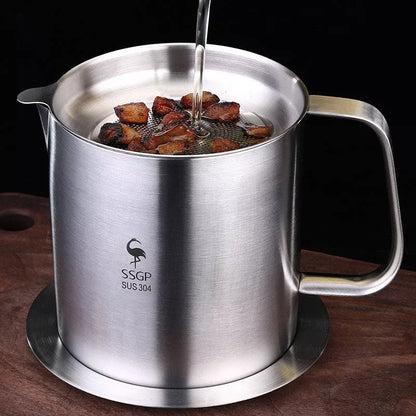 304 stainless steel oil filter pot with brushed polishing finish