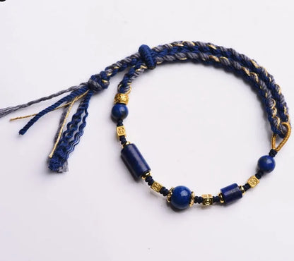 Hand woven flexible wire watch band bracelet in national ethnic style