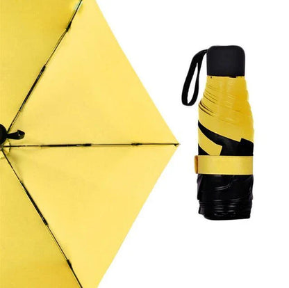 Compact and portable mini umbrella with aluminum alloy frame and polyester fabric in various vibrant colors