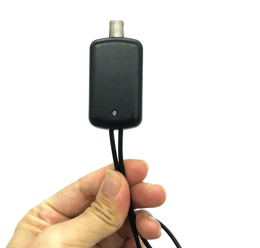 HDTV antenna amplifier for enhanced TV signal reception and channel clarity