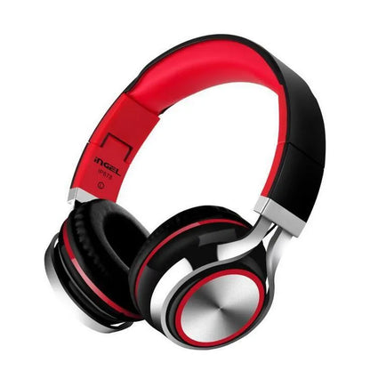 Folding wireless Bluetooth headset with 40mm speakers in black, blue, or white colour options