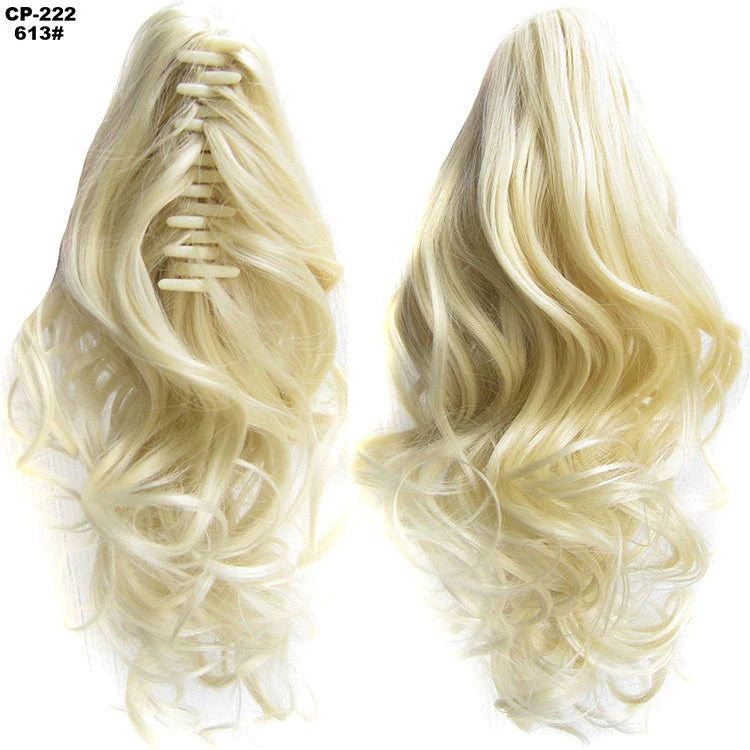 Stylish ponytail hair extension with natural-looking synthetic fibers for comfortable all-day wear