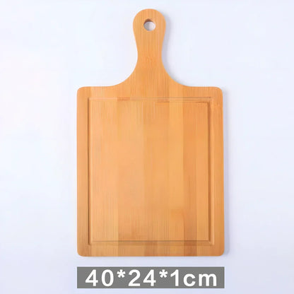 33x18cm bamboo fibre pizza chopping board with natural finish and rounded edges