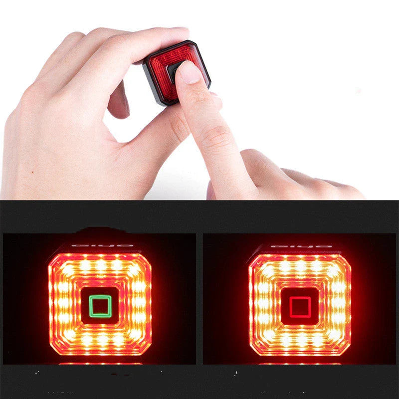 Smart bicycle brake light with USB charging and auto-brake detection for improved cycling safety and visibility